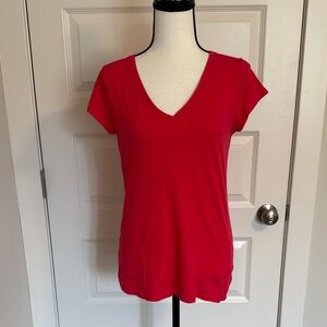 Ocean Pacific (OP) Pink V-Neck Junior Short Sleeve Top